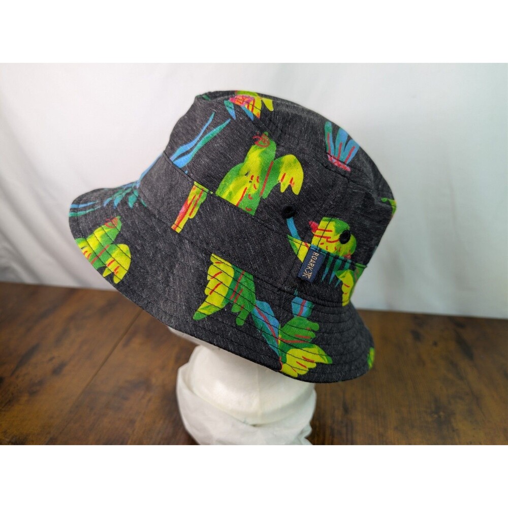 Thomas Roark Tropical Floral & Parrots Bucket  Hat Size S/Med